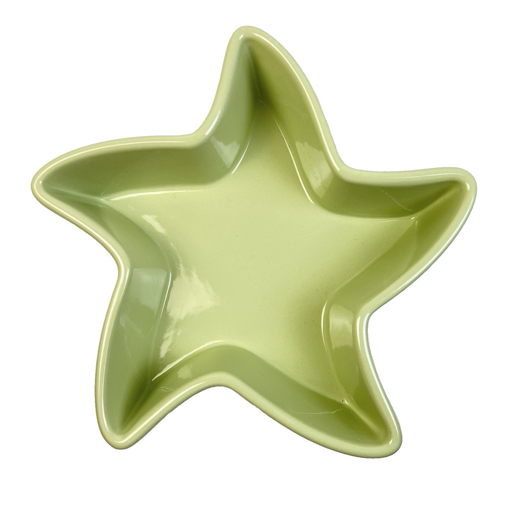 Chantal Shooting Star Baking Serving Dish Green 1 Quart Party Ceramic Bowl